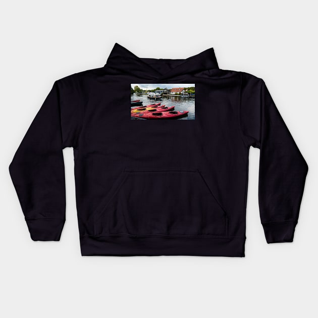 Boating on Henley on Thames Kids Hoodie by fantastic-designs